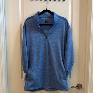 PGA Tour Light Blue Heather Performance Pullover